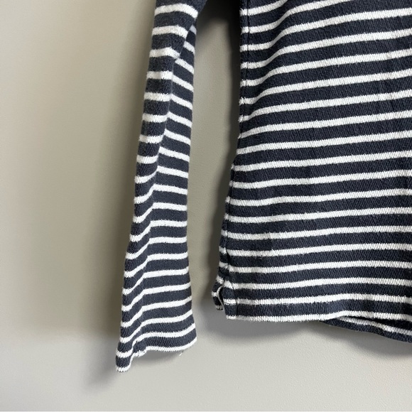 Crewcuts Nautical Striped Navy Cream Cotton High Neck Sweater Size 10 - Picture 4 of 6